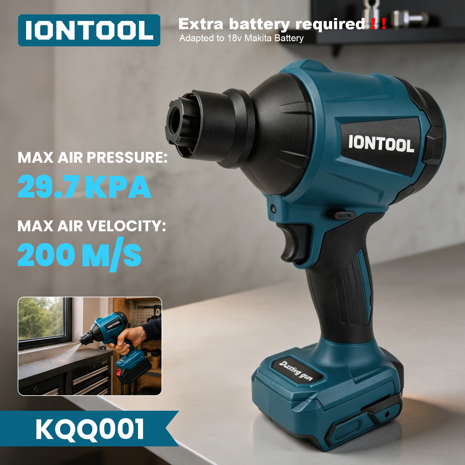 Souffleur d'air IONTOOL 29,7 k - Workshop Cleaning Tools avis et prix